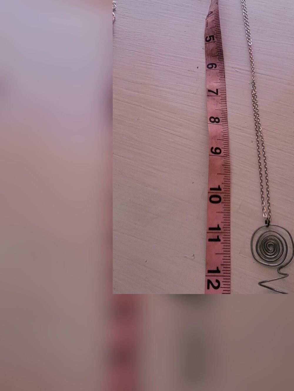 Handmade Spiral Flower Holding Pendant On Chain